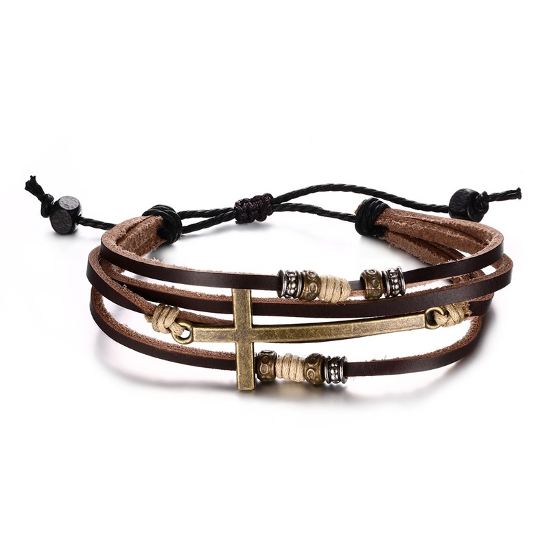 pulseras para hombre con cruz