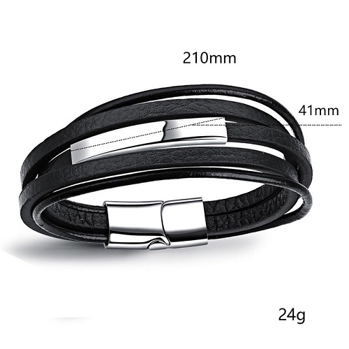 pulseras finas de cuero hombres