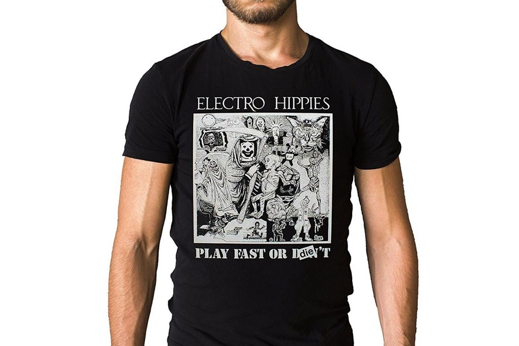 camiseta hippie negra para hombre