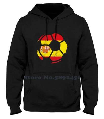 sudaderas futbol hombre negras equipo de España