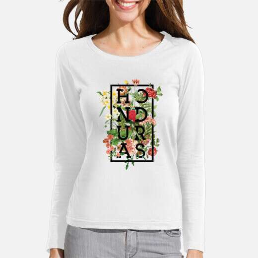 camisetas de honduras de mujer blancas con flores