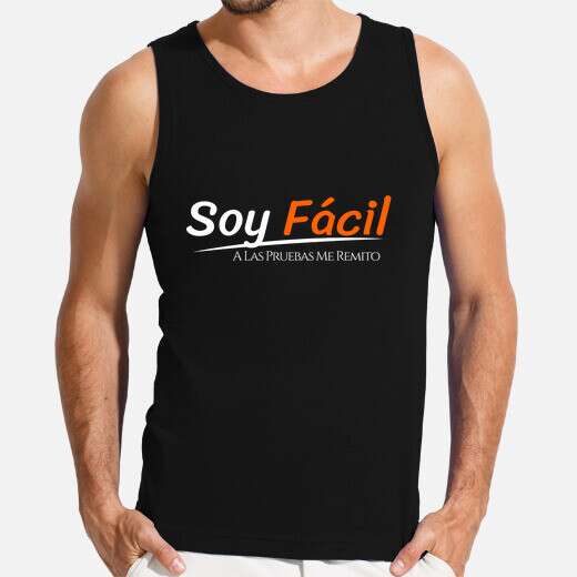 camisetas con frases divertidas hombre Soy facil